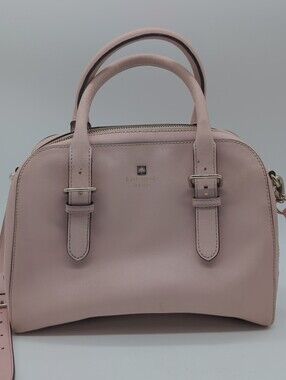 Kate Spade New York Sadie Pink Saffiano Leather Dome Satchel Crossbody Bag